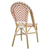 CHAISE STYLE PARISIEN EN ROTIN PE CORAIL LOT DE 2 dans CHAISES