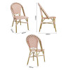 CHAISE STYLE PARISIEN EN ROTIN PE CORAIL LOT DE 2 dans CHAISES