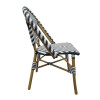 CHAISE STYLE PARISIEN EN ROTIN PE NOIRE LOT DE 2 dans CHAISES