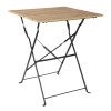 TABLE DE TERRASSE CARREE PERTH EFFET BOIS dans CHAISES