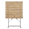 TABLE DE TERRASSE CARREE PERTH EFFET BOIS dans CHAISES