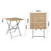 TABLE DE TERRASSE CARREE PERTH EFFET BOIS dans CHAISES