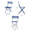 CHAISE DE TERRASSE PLIANTE PERTH BLEU MARINE FONCE LOT DE 2 dans CHAISES