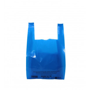 SAC A BRETELLES 26X60X45CM BLEU 5X100 PIECES dans EMBALLAGE EN PLASTIQUE