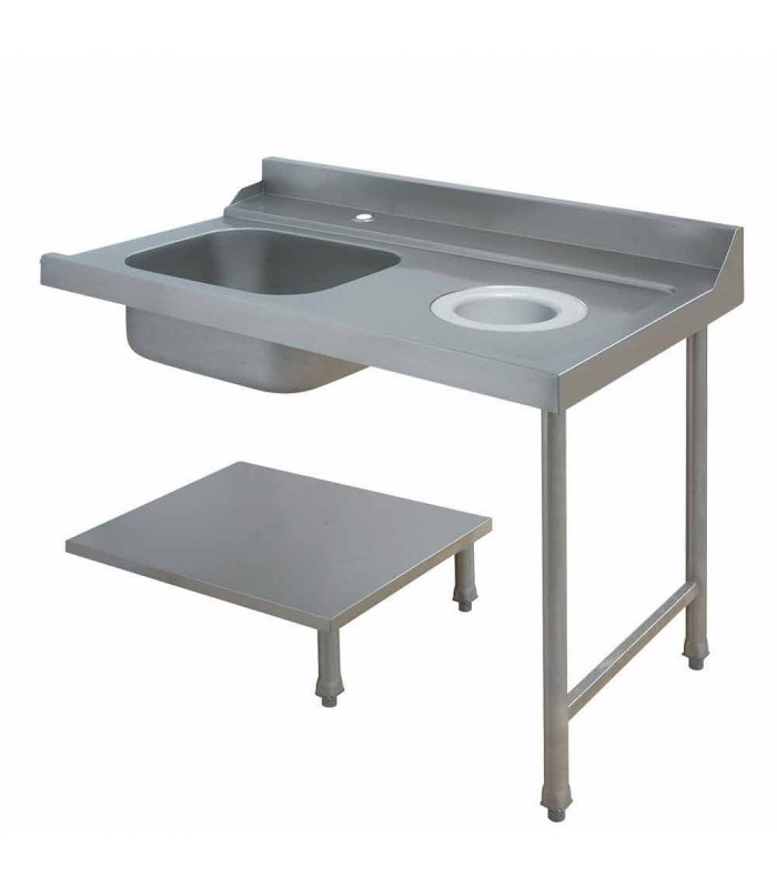 TABLE DROITE ENTREE+TROU VIDE ORDURE EN PVC 120CM DIAMOND dans DIAMOND