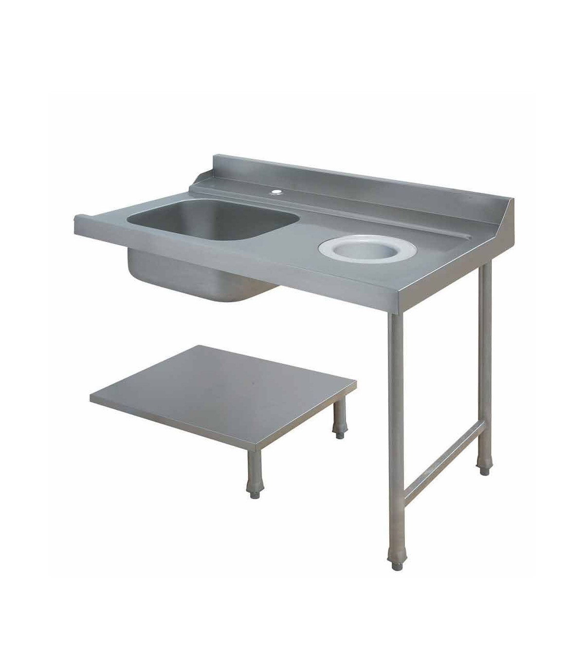 TABLE DROITE ENTREE+TROU VIDE ORDURE EN PVC 120CM DIAMOND dans DIAMOND