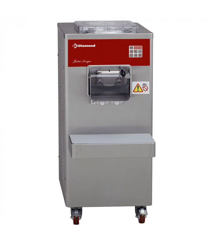 TURBINE A GLACE VERTICALE AUTOMATIQUE 50L/H CONDENSEUR EAU DIAMOND dans SORBETIERE