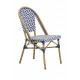 CHAISE BALI BLEU ET BLANCHE