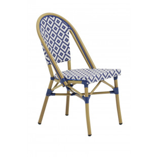 CHAISE BALI BLEU ET BLANCHE dans CHAISES