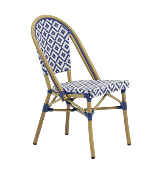 CHAISE BALI BLEU ET BLANCHE dans CHAISES