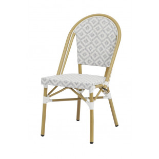 CHAISE BALI GRISE ET BLANCHE dans CHAISES
