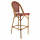 CHAISE HAUTE - ASSISE/DOSSIER TRESSAGE POLYPRO BORDEAUX SEDIA