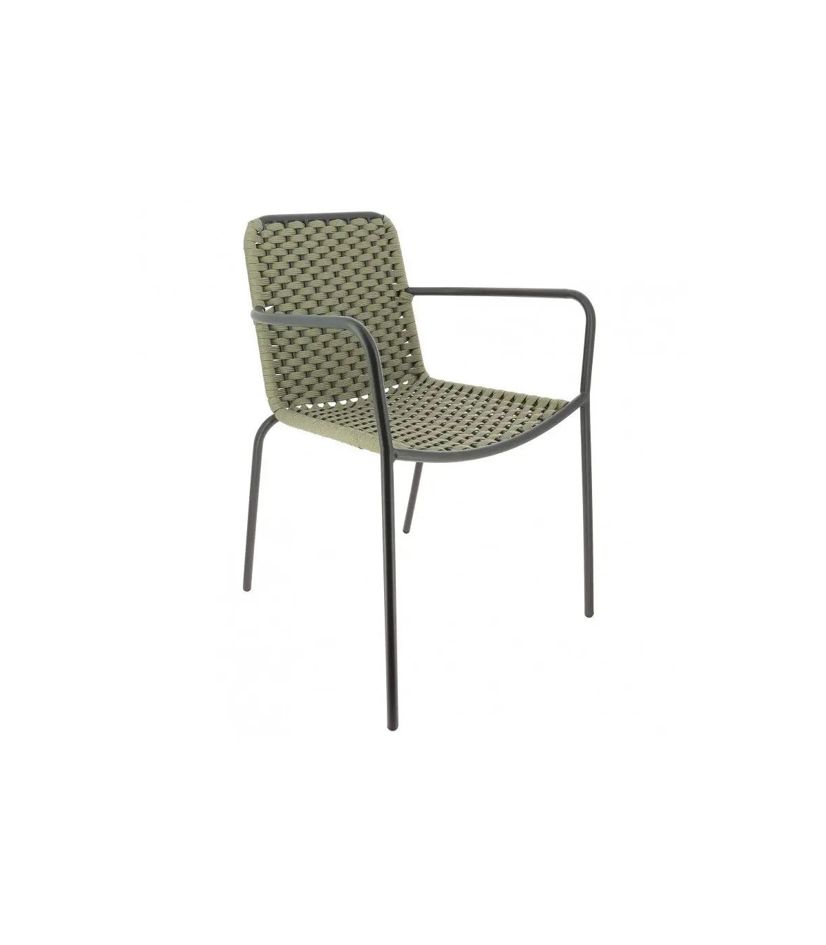 FAUTEUIL METAL + CORDE SYNTHETIQUE TAUPE ARONA dans FAUTEUIL
