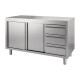 TABLE ARMOIRE 2 PORTES + 3 TIROIRS 160CM CUISIMAT
