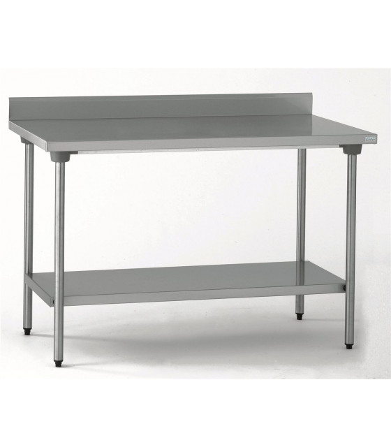 TABLE DE TRAVAIL EN INOX 100CM AVEC DOSSERET ET SOUBASSEMENT A MONTER TOURNUS dans TABLES INOX