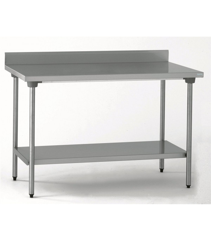 TABLE DE TRAVAIL EN INOX 100CM AVEC DOSSERET ET SOUBASSEMENT A MONTER TOURNUS dans TABLES INOX