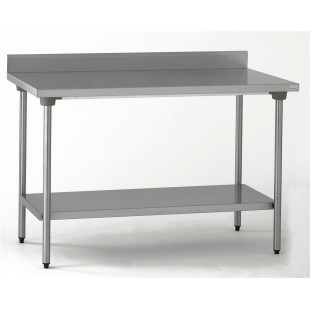 TABLE DE TRAVAIL EN INOX 120CM AVEC DOSSERET ET SOUBASSEMENT A MONTER TOURNUS dans TABLE DE CHEF