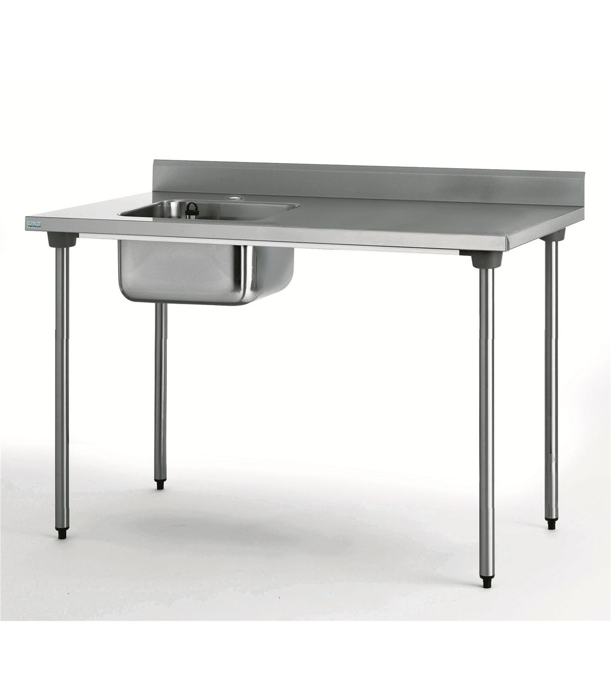 TABLE DU CHEF EN INOX 120CM AVEC 1 BAC A GAUCHE ET DOSSERET TOURNUS dans TABLE DE CHEF