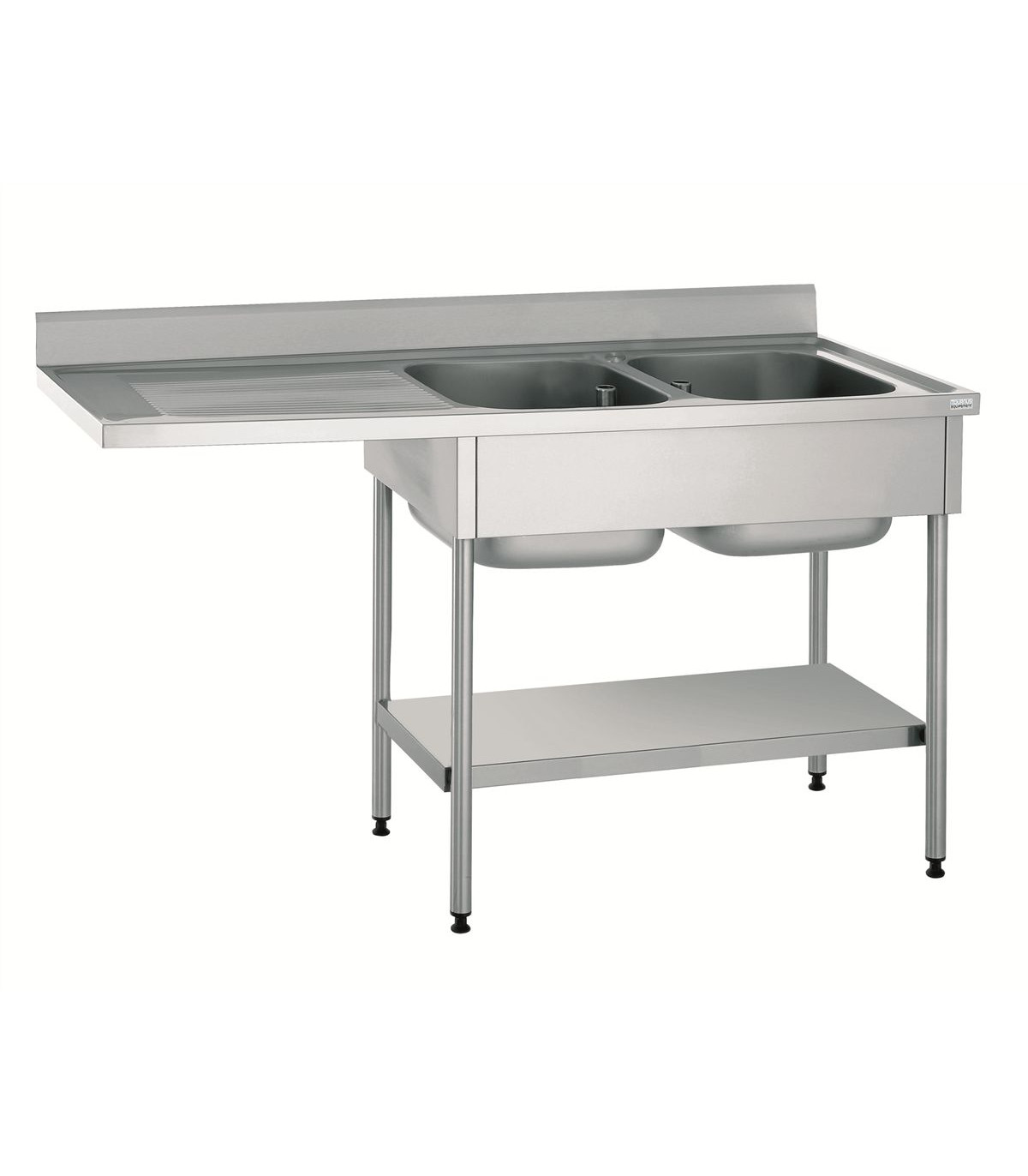 PLONGE 2 BACS 500X400 EGOUTTOIR GAUCHE + ENPLACEMENT LV + ETAGERE TOURNUS dans EVIERS ET PLONGES