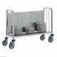 CHARIOT PORTE ASSIETTES EN INOX POUR 200 ASSIETTES TOURNUS