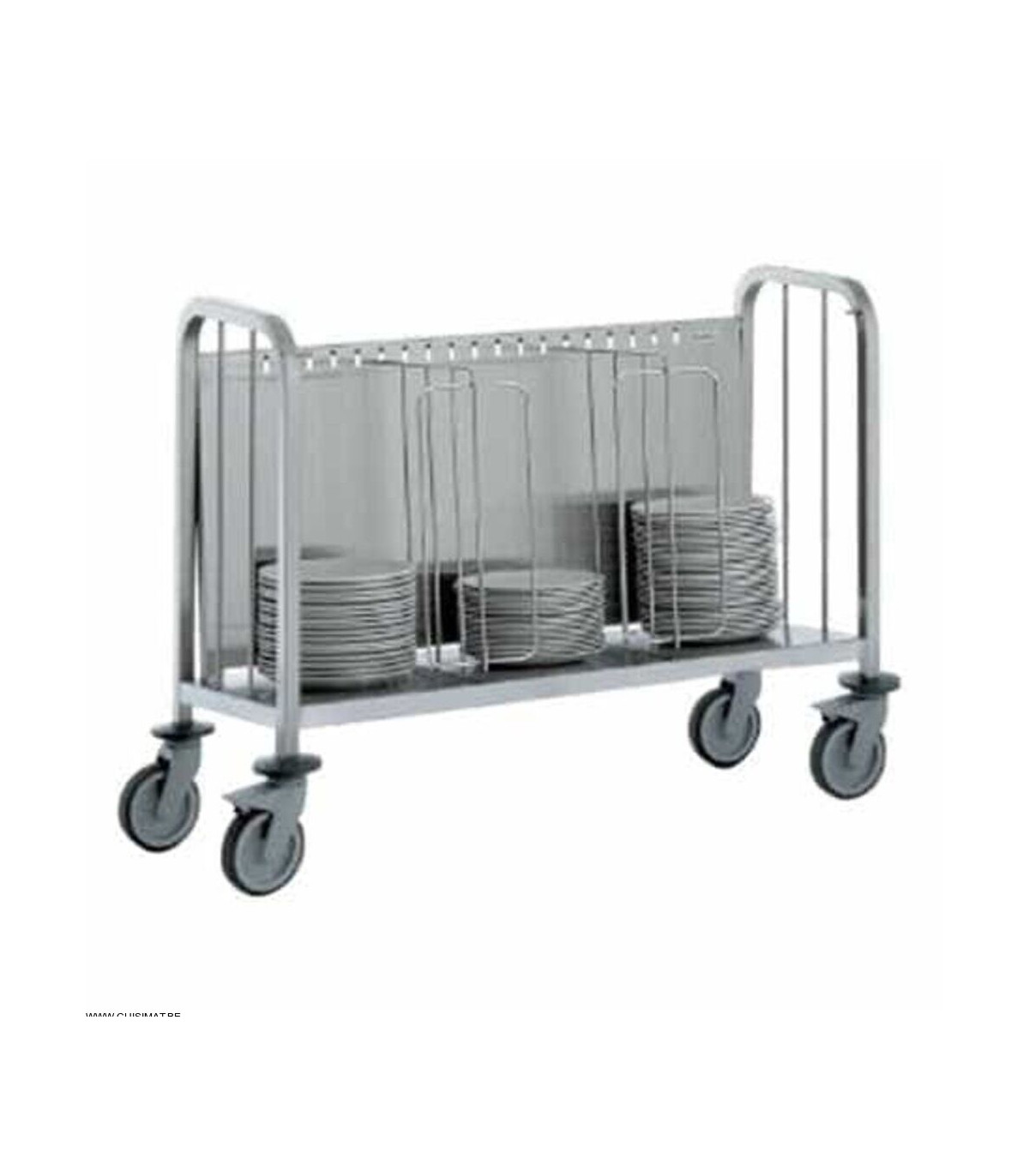 CHARIOT PORTE ASSIETTES EN INOX POUR 200 ASSIETTES TOURNUS dans CHARIOT ASSIETTES