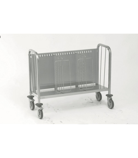 CHARIOT PORTE ASSIETTES EN INOX POUR 200 ASSIETTES TOURNUS dans CHARIOT ASSIETTES