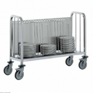 CHARIOT PORTE ASSIETTES EN INOX POUR 400 ASSIETTES TOURNUS dans CHARIOT ASSIETTES