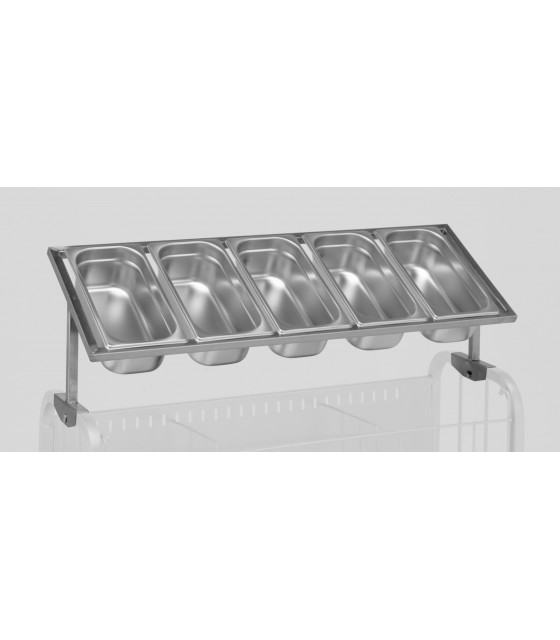 DISTRIBUTEUR A COUVERTS AMOVIBLE CAPACITE 5 BACS GN1/3 NON FOURNIS dans TOURNUS EQUIPEMENT