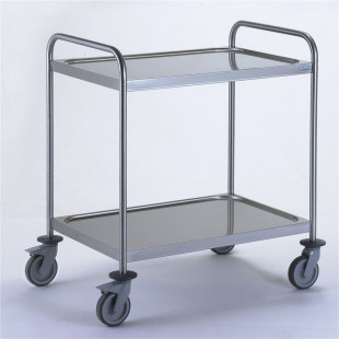 CHARIOT DE SERVICE INOX 800X500MM 2 PLATEAUX TOURNUS dans CHARIOT DE DEBARRASSAGE