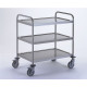 CHARIOT DE SERVICE INOX PLAT1000X600 MM 3 PLATEAUX TOURNUS