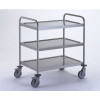 CHARIOT DE SERVICE INOX PLAT1000X600 MM 3 PLATEAUX TOURNUS dans CHARIOT DE DEBARRASSAGE