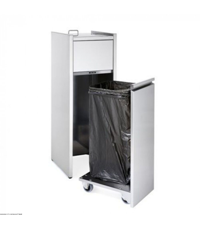 POUBELLE SNACK 110LT INOX TOURNUS dans POUBELLES