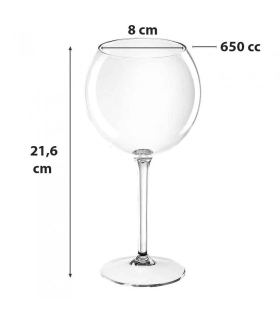 VERRE BALLON TRITAN-650CC 6 PIECES dans TRITAN