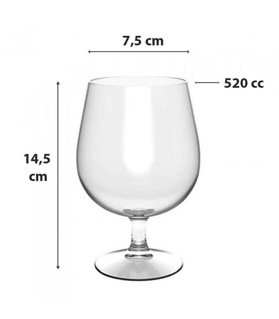 VERRE A BIERE / COCKTAIL TRITAN-520CC 6 PIECES dans TRITAN