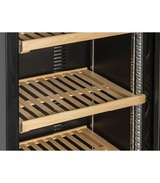 VITRINE CAVE A VINS DOUBLE PORTE 460LT 1 TEMPERATURE NOIRE DIVERSO dans CAVE A VIN