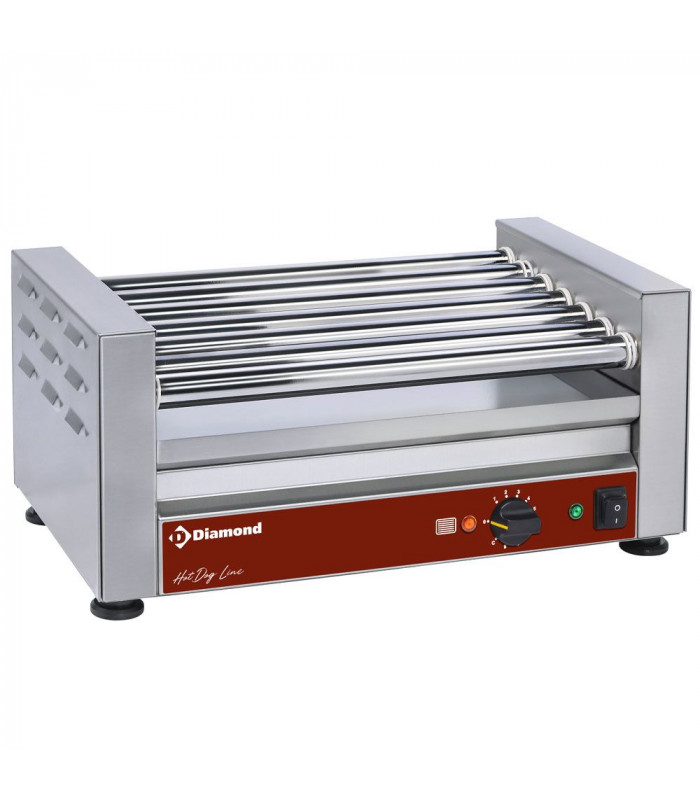 GRILL SAUCISSES ELECTRIQUE A 7 ROULEAUX DIAMOND dans CHAUFFE SAUCISSES
