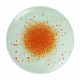 ASSIETTE PLATE SANS AILE Ø27CM HERMES ORANGE & BLANC SARREGUEMINES