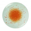 ASSIETTE PLATE SANS AILE Ø27CM HERMES ORANGE & BLANC SARREGUEMINES dans SARREGUEMINES