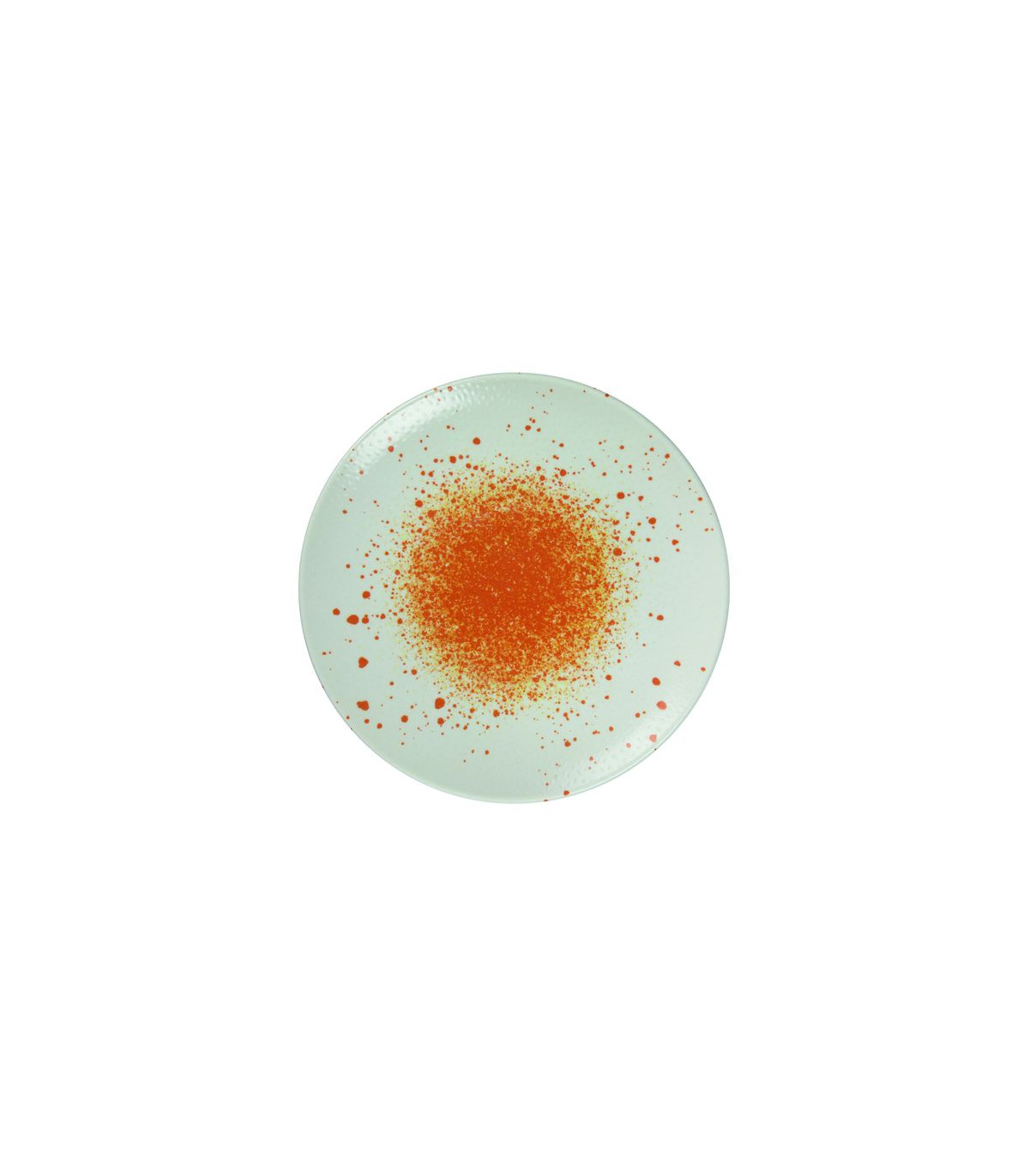 ASSIETTE PLATE SANS AILE Ø27CM HERMES ORANGE & BLANC SARREGUEMINES dans SARREGUEMINES