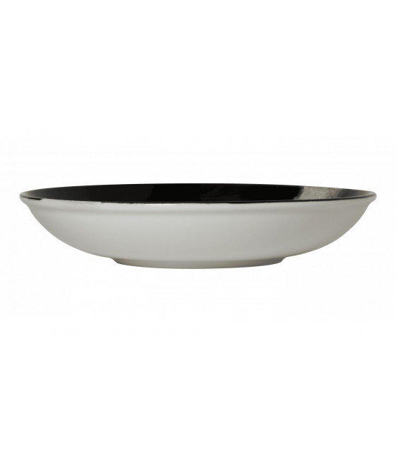 ASSIETTE CREUSE Ø25CM CIRCE NOIR & NACRE SARREGUEMINES dans SARREGUEMINES