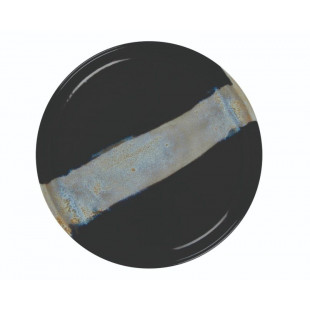 ASSIETTE PLATE BORD DROIT Ø21CM CIRCE NOIR & NACRE SARREGUEMINES dans SARREGUEMINES