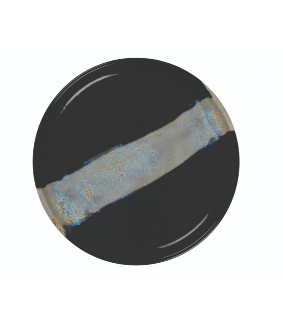 ASSIETTE PLATE BORD DROIT Ø21CM CIRCE NOIR & NACRE SARREGUEMINES dans SARREGUEMINES