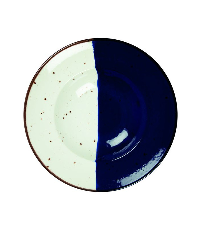 ASSIETTE A PATE Ø27CM POSEIDON BLANC IVOIRE & BLEU SARREGUEMINES dans SARREGUEMINES