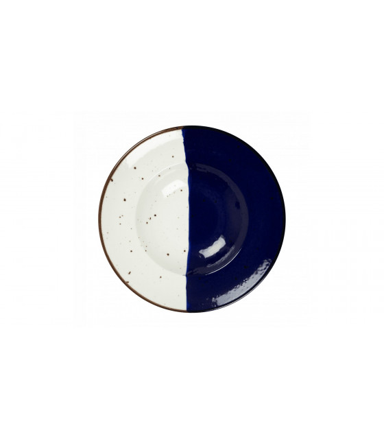 ASSIETTE A PATE Ø27CM POSEIDON BLANC IVOIRE & BLEU SARREGUEMINES dans SARREGUEMINES