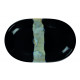 ASSIETTE OVALE SANS AILE 32X20CM CIRCE NOIR & NACRE SARREGUEMINES