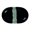 ASSIETTE OVALE SANS AILE 32X20CM CIRCE NOIR & NACRE SARREGUEMINES dans SARREGUEMINES