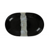 ASSIETTE OVALE SANS AILE 32X20CM CIRCE NOIR & NACRE SARREGUEMINES dans SARREGUEMINES