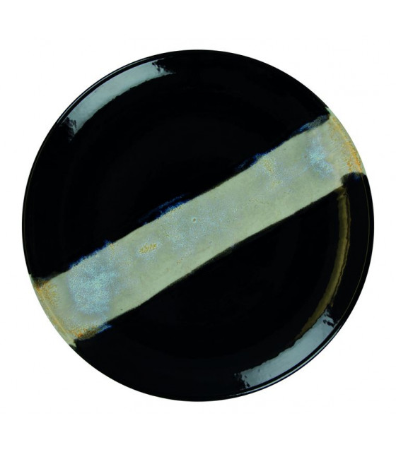 ASSIETTE PLATE SANS AILE Ø27CM CIRCE NOIR & NACRE SARREGUEMINES dans SARREGUEMINES