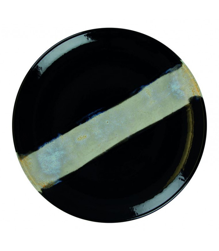 ASSIETTE PLATE SANS AILE Ø27CM CIRCE NOIR & NACRE SARREGUEMINES dans SARREGUEMINES