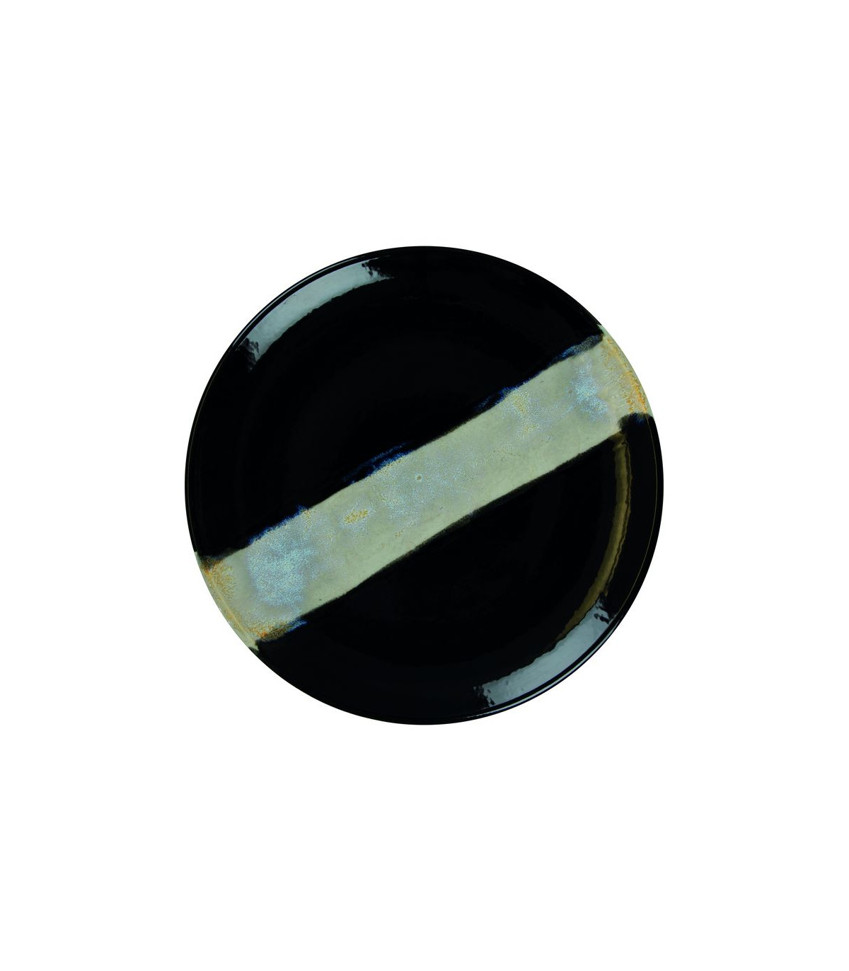 ASSIETTE PLATE SANS AILE Ø27CM CIRCE NOIR & NACRE SARREGUEMINES dans SARREGUEMINES